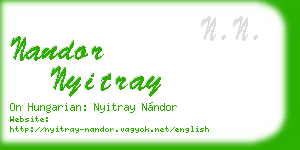 nandor nyitray business card